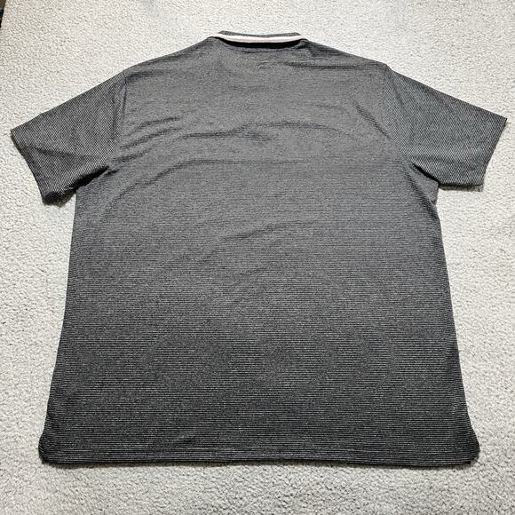 Nike Polo Shirt Mens XL Stripe Gray Performance PGA Bethpage Black Golf Dri Fit - Picture 6 of 10